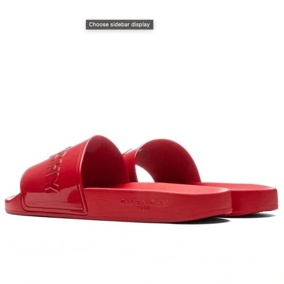 GIVENCHY Raised Logo Rubber Pool Slides Men main image 4